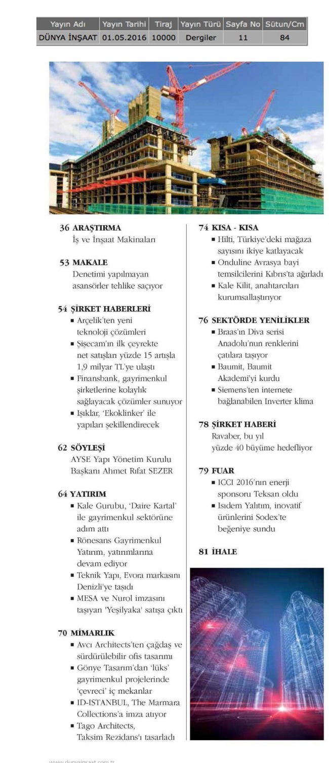 36 Araştırma İş ve İnşaat Makinaları